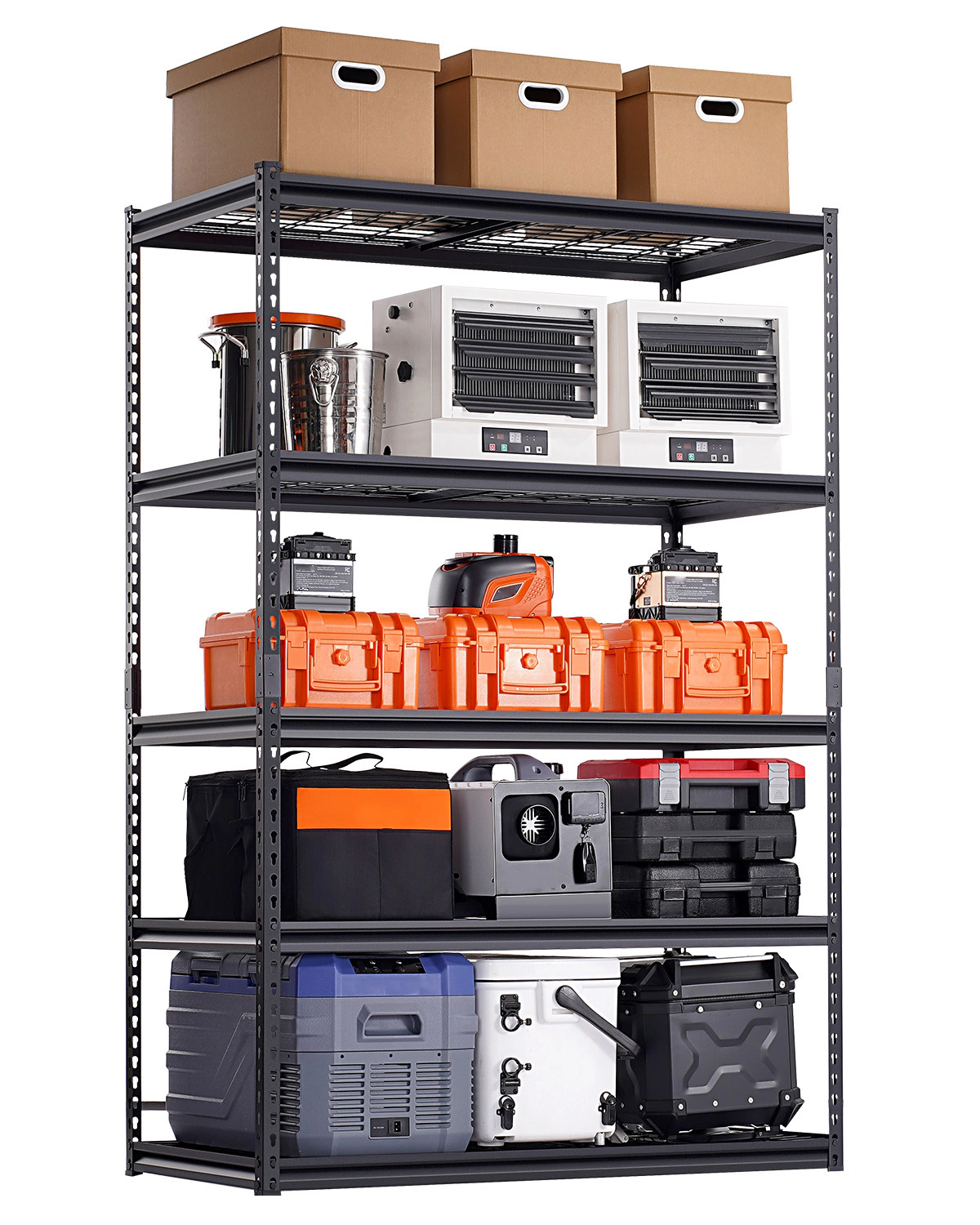 HONGGE Storage Shelves Heavy Duty Garage Shelving Adjustable Metal Shelves for Industrial Shelving Unit Utility Shelf