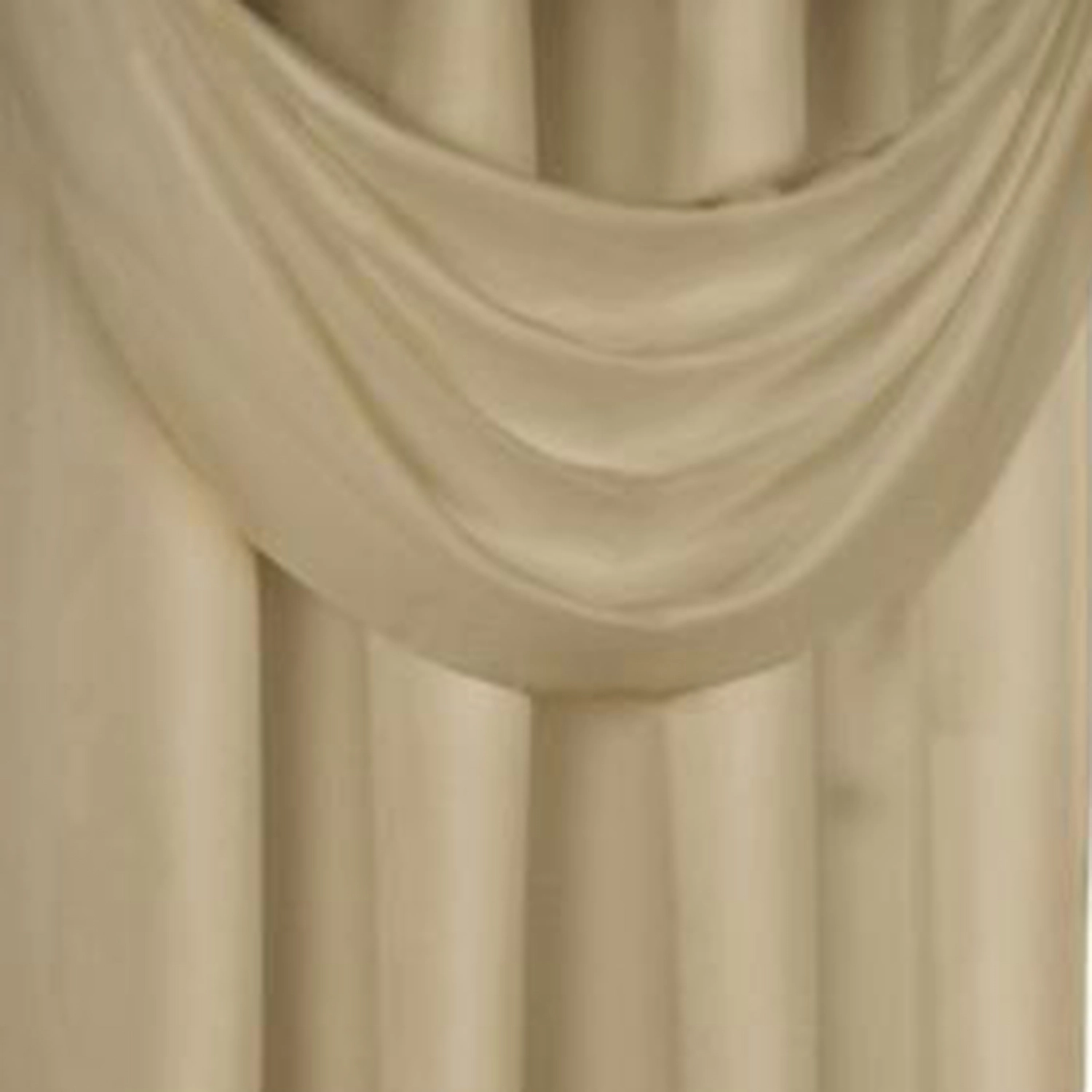 Thermavoile Rhapsody Lined Grommet Ascot Valance - 36x19", Mushroom