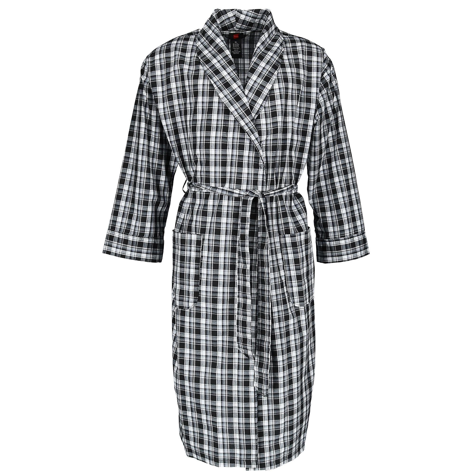 Hanes Men's Lightweight Woven Broadcloth Robe