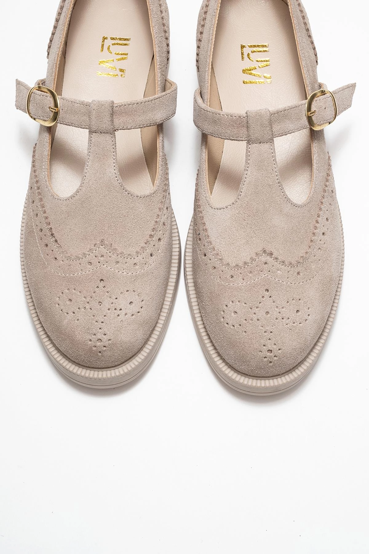Forever & Always Womens Janney Leather Strap Loafers