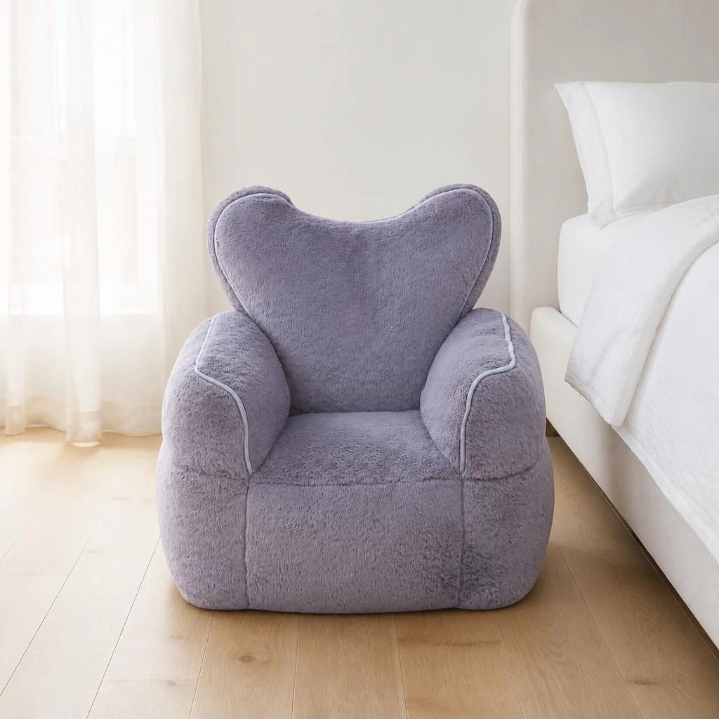 GOODSILO Soft Faux Fur Comfortable Lazy Lounge Bean Bag Chair