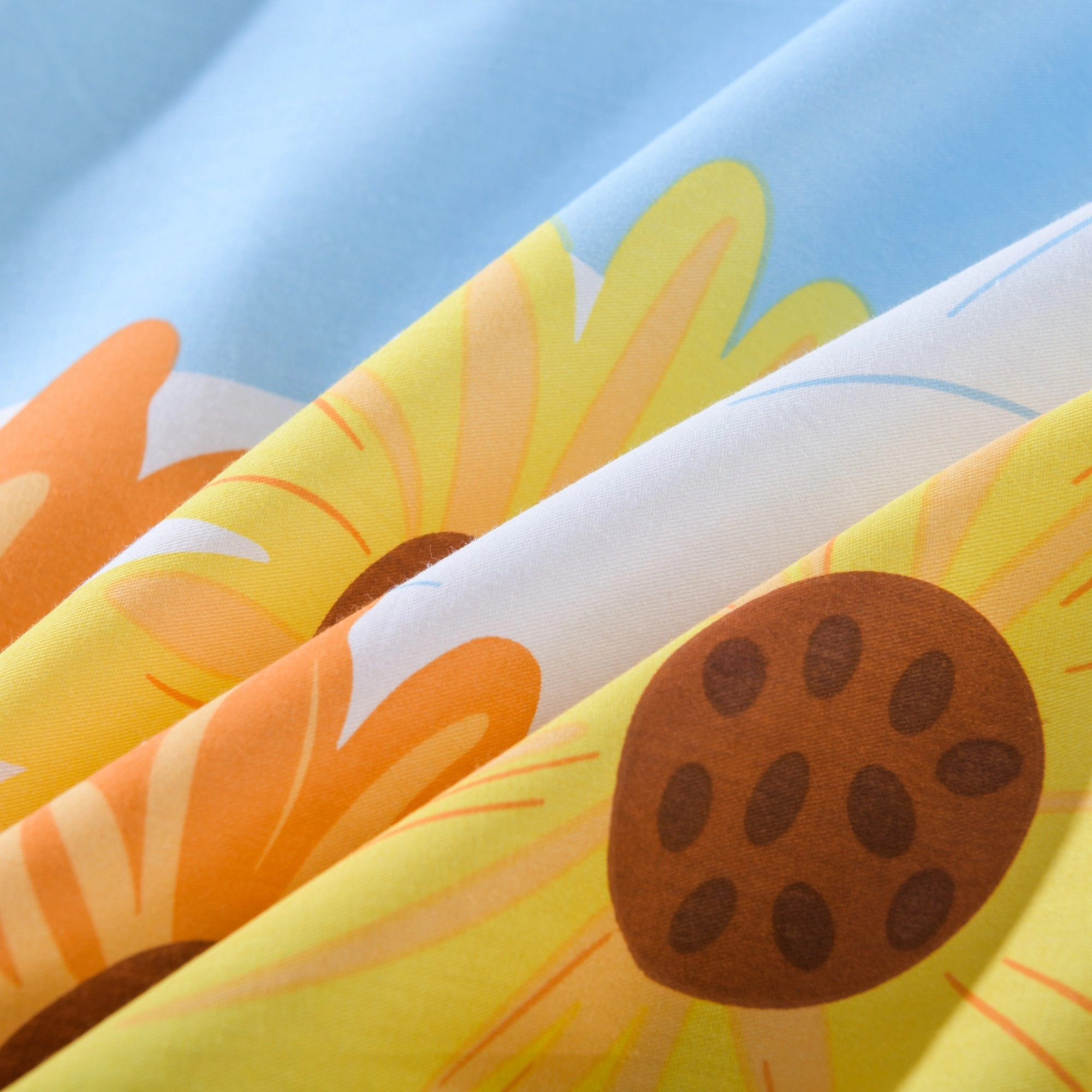 MarCielo 3/4 Piece Kids 100% Cotton Sunflower Bed Sheet Set