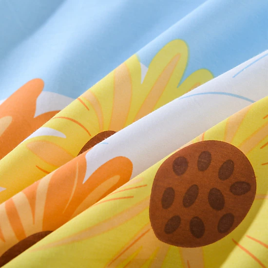 MarCielo 3/4 Piece Kids 100% Cotton Sunflower Bed Sheet Set