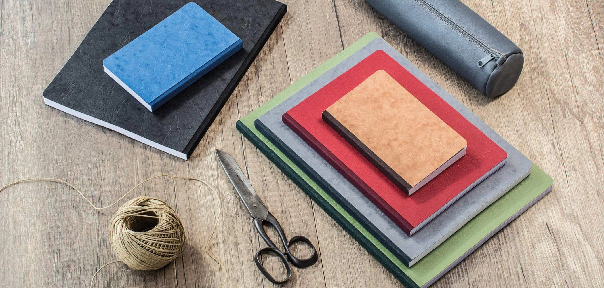 Clairefontaine Clothbound Notebook - 96 Ruled Sheets - 6 x 8¼ - Green