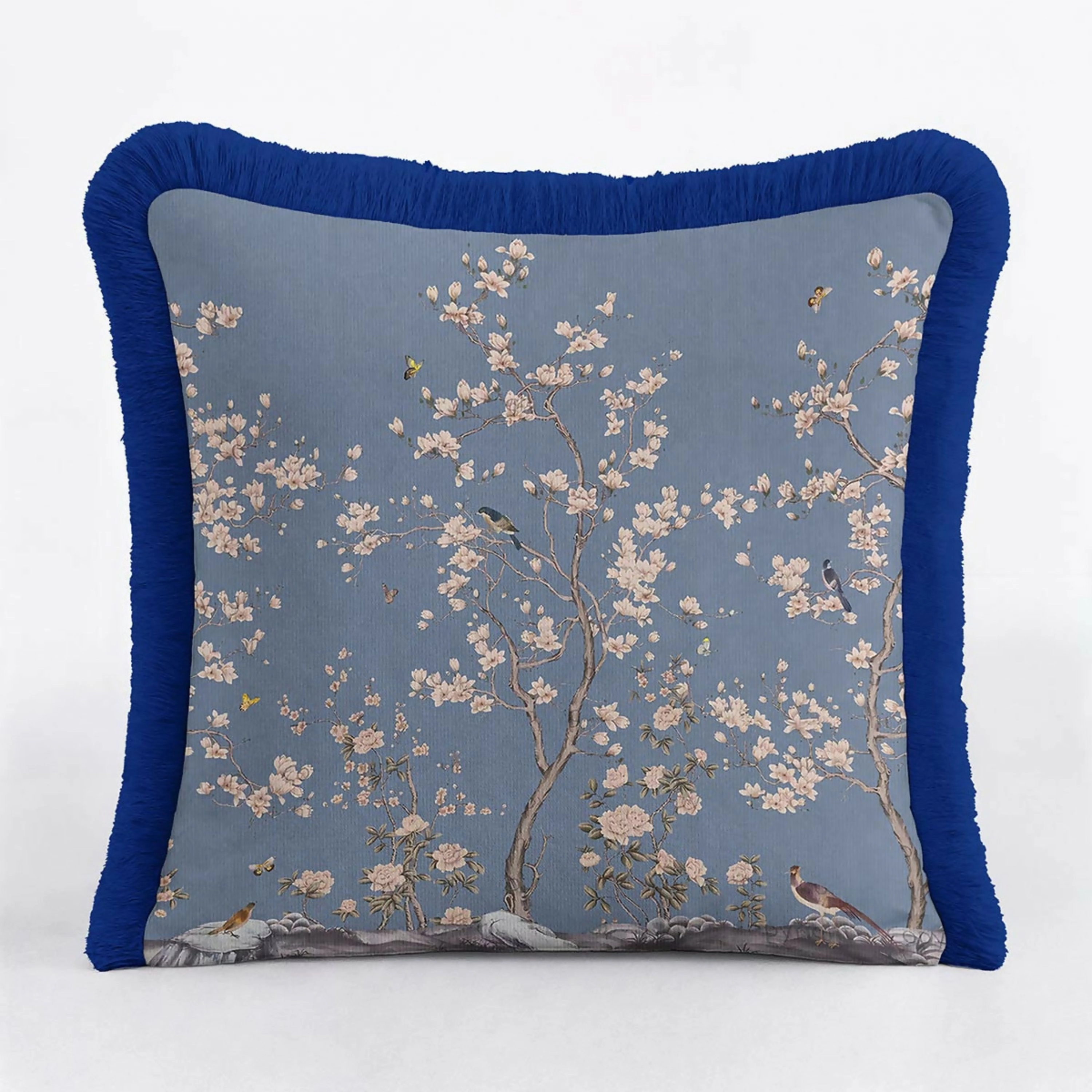 Wear Sierra Floral Garden Fringed Set of 2 Throw Pillow Cover