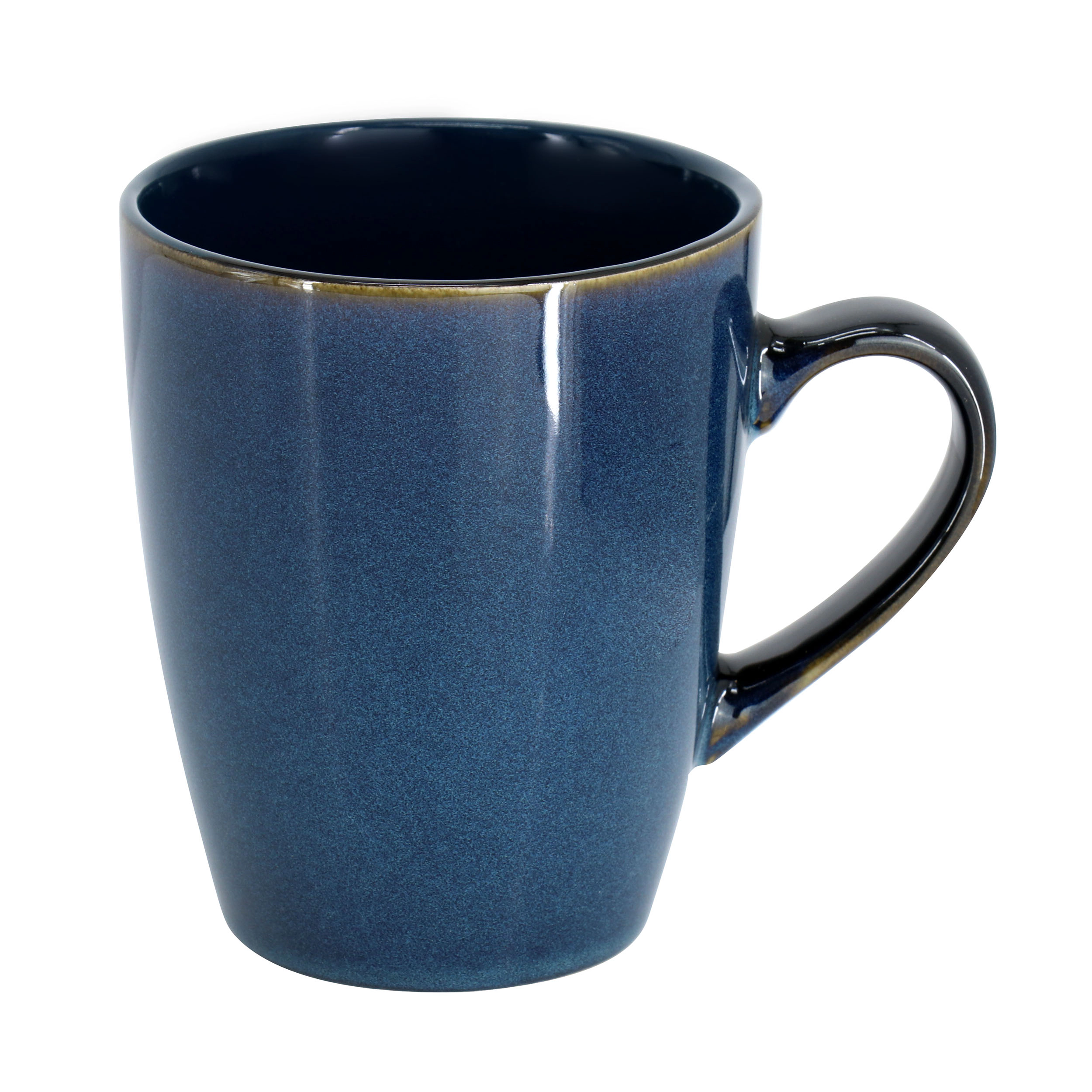 Gibson Elite 16 Piece Priya Reactive Glaze Stoneware Dinnerware Set Blue