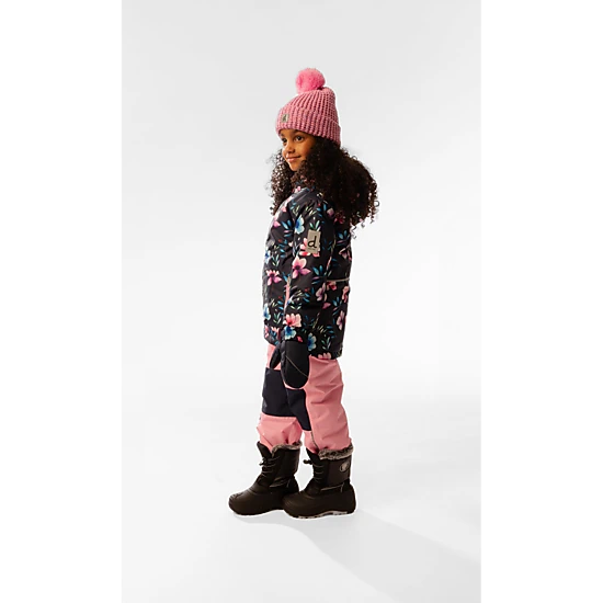 Deux par Deux Girls Floral Print Lightweight Two Piece Chill Snowsuit with Hooded Jacket and Snow Pants