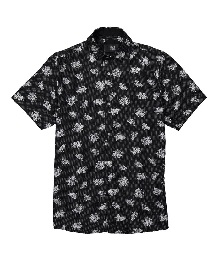 Elie Balleh Boys Slim Fit Floral Button-Down Short Sleeve Shirt