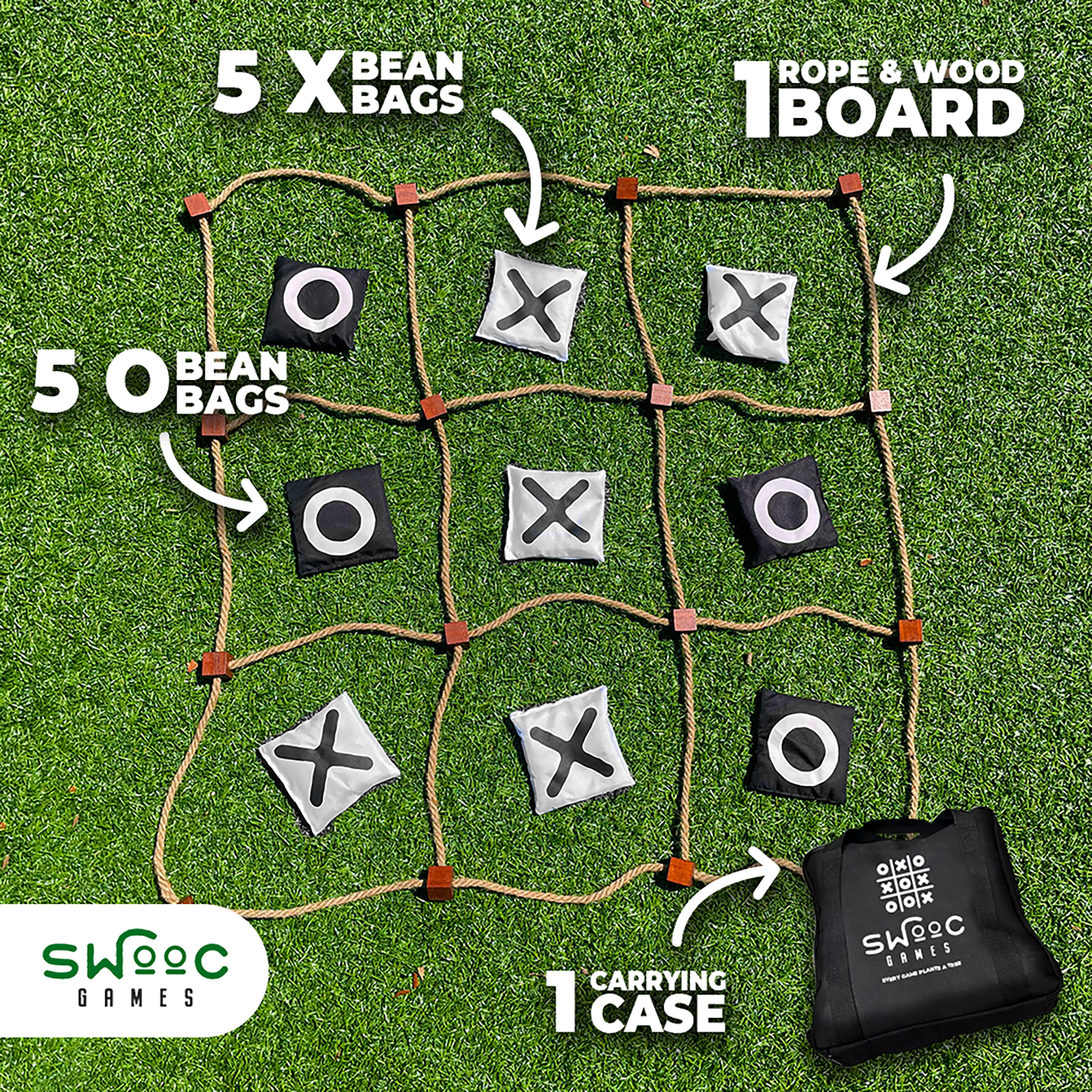Swooc Games | Giant Tic Tac Toe Bean Bag Toss Game