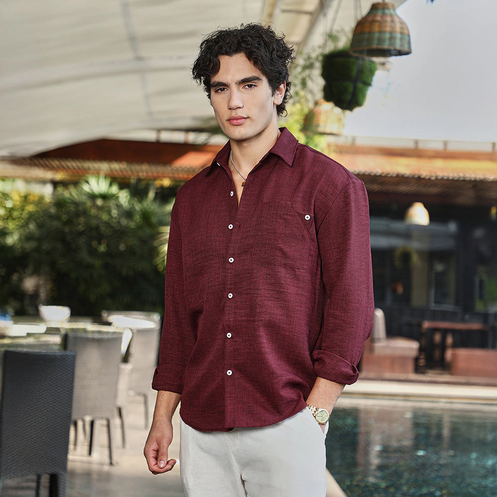 Modular Solid Oversized Shirt