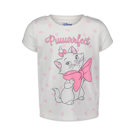 Disney Classics Girls' 3-Pack Glitter T-Shirts