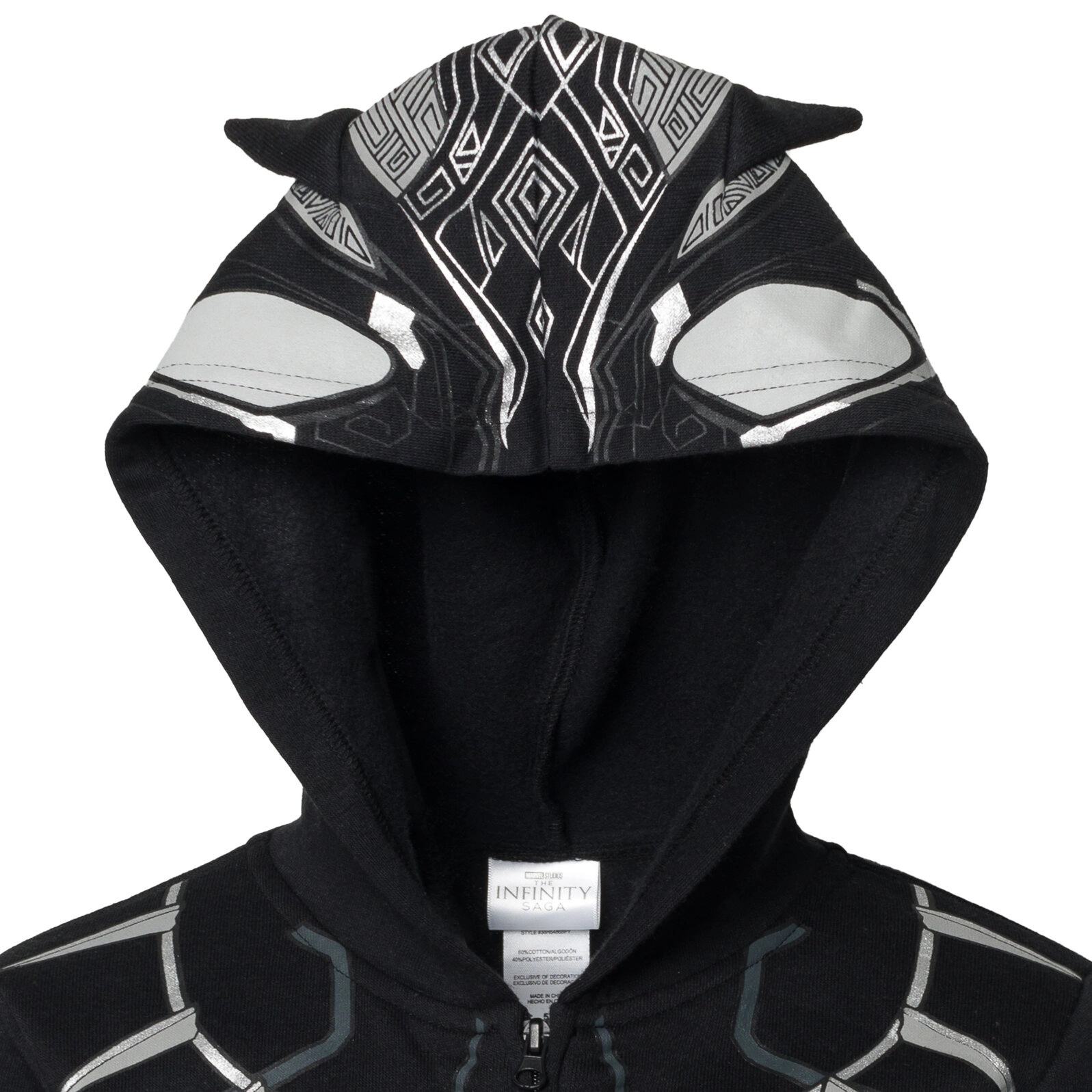 Marvel Avengers Black Panther Cosplay Fleece Zip-Up Hoodie