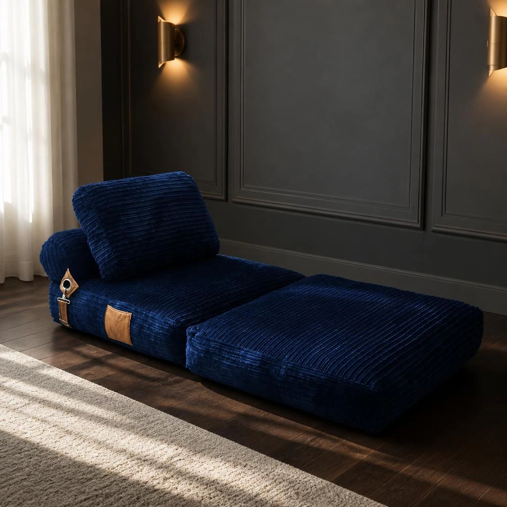 GOODSILO Soft Corduroy Lazy Bean Bag Chair Comfortable Plush Floor Lounge Seat