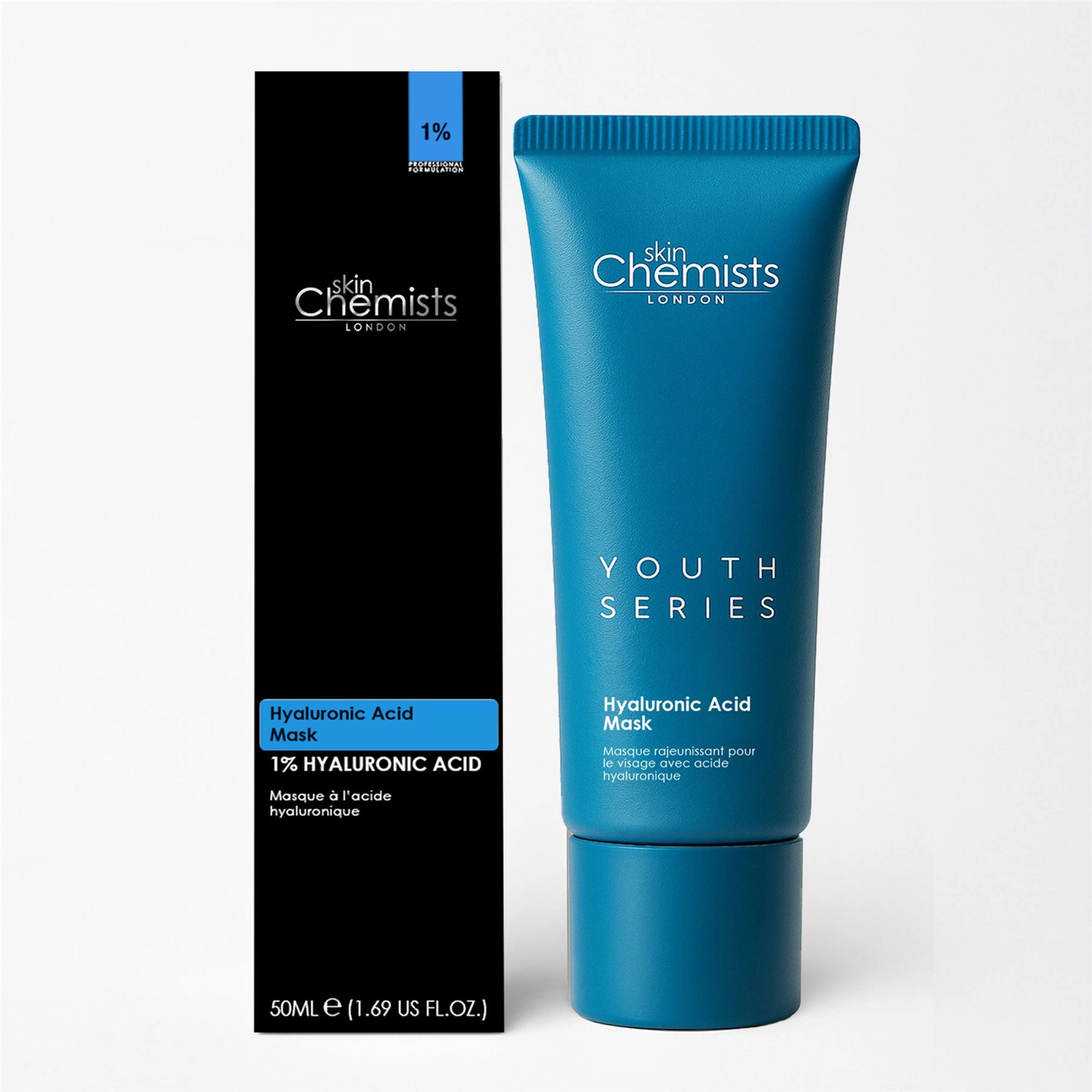 skinChemists Anti-Ageing Hyaluronic Acid Mask 50ml - Hydrating Treatment for Fine Lines, Wrinkles & Dryness