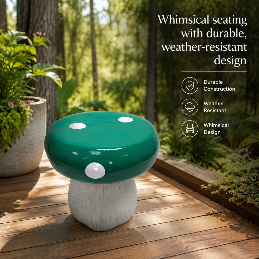 WOW PIONEER Compact Square Resin Patio Stool