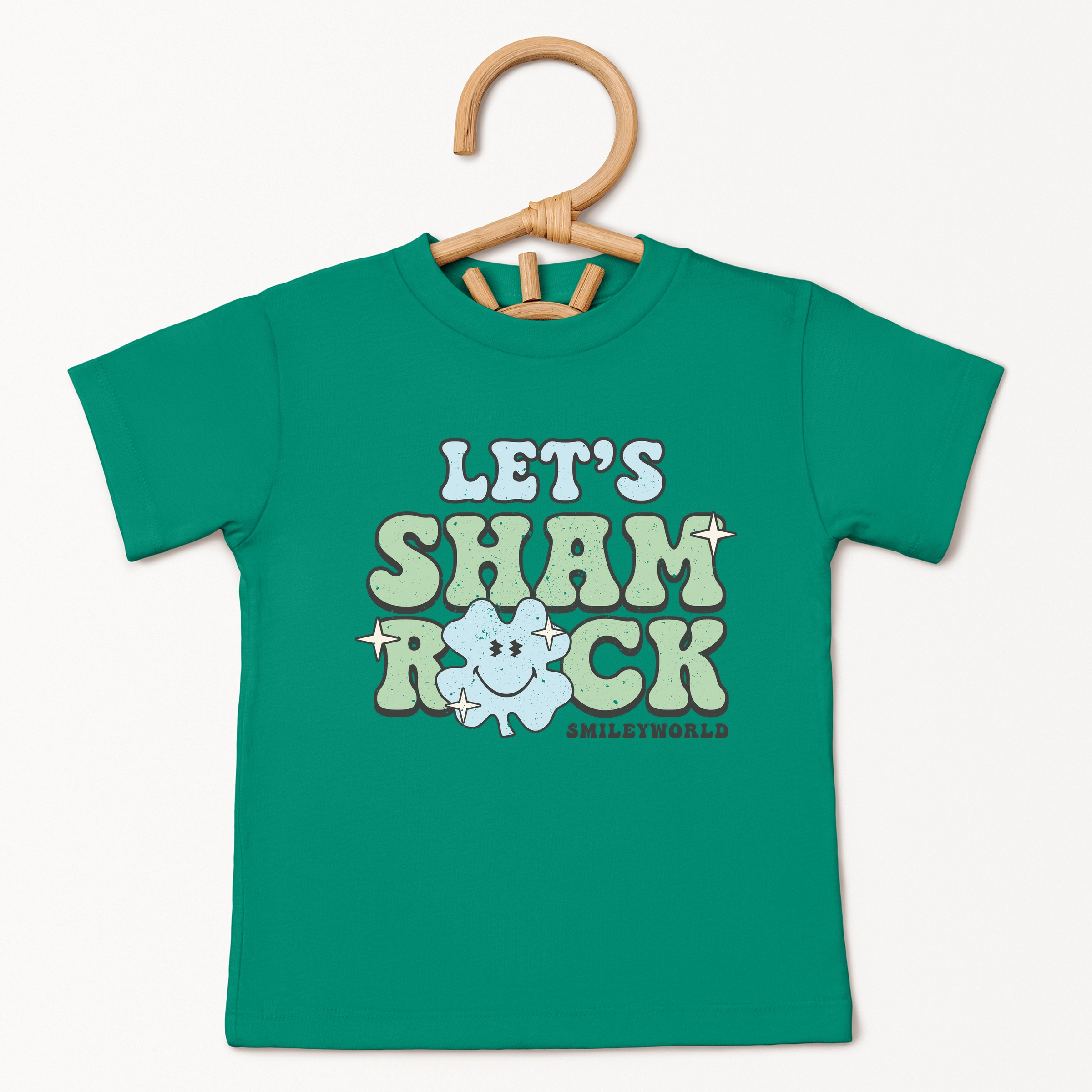 The Juniper Shop - Toddler Short Sleeve Graphic T-Shirt SmileyWorld Let's Shamrock