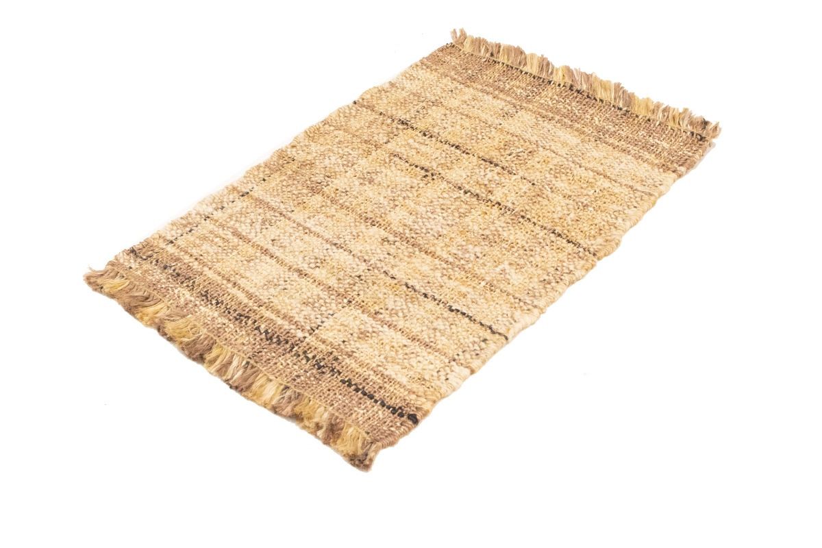 Magic Rugs 2'0 x 3'0 Beige Flat-Weave Jute Sumak Modern Rug