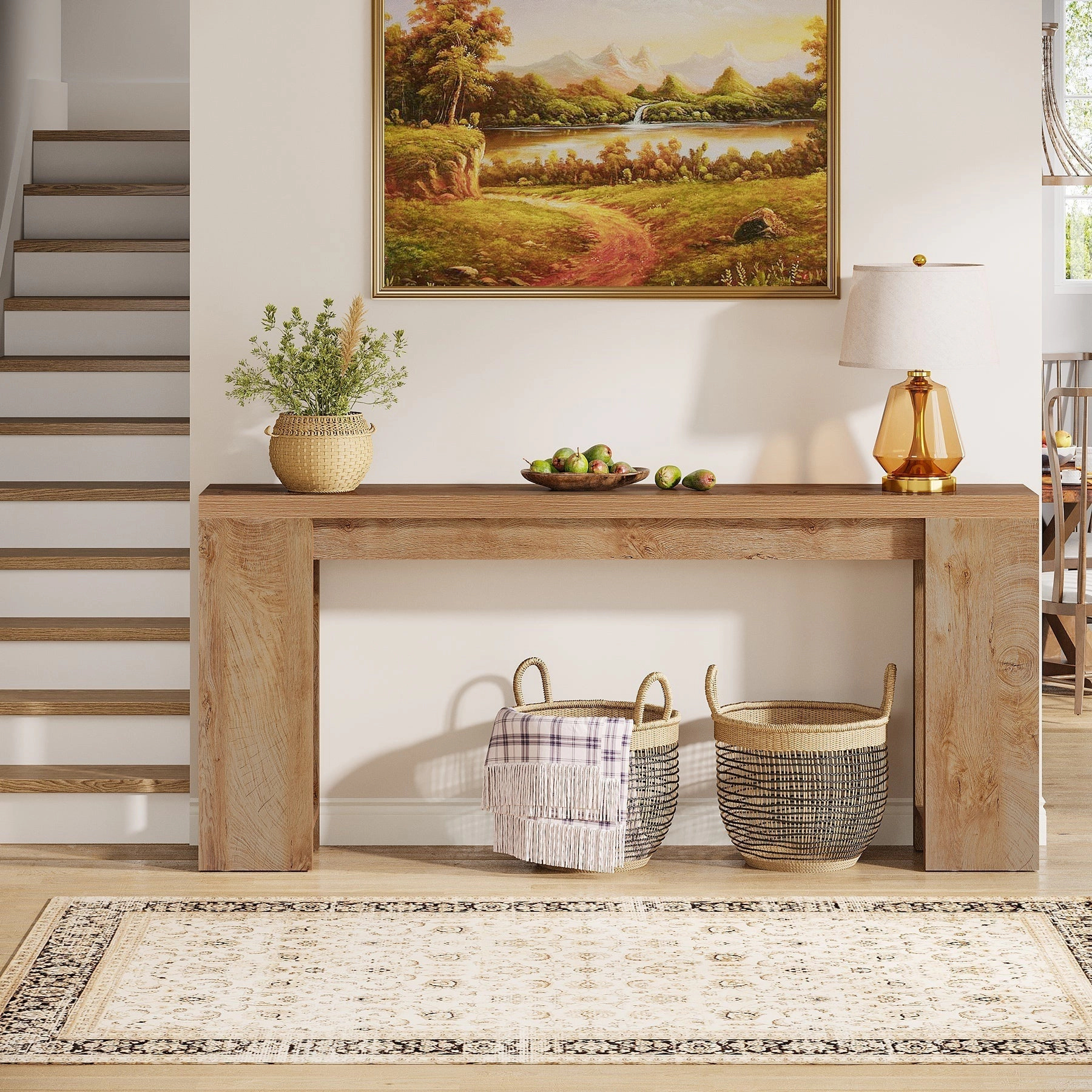 Tribesigns 70.9" Wood Console Table, Farmhouse Sofa Table Entryway