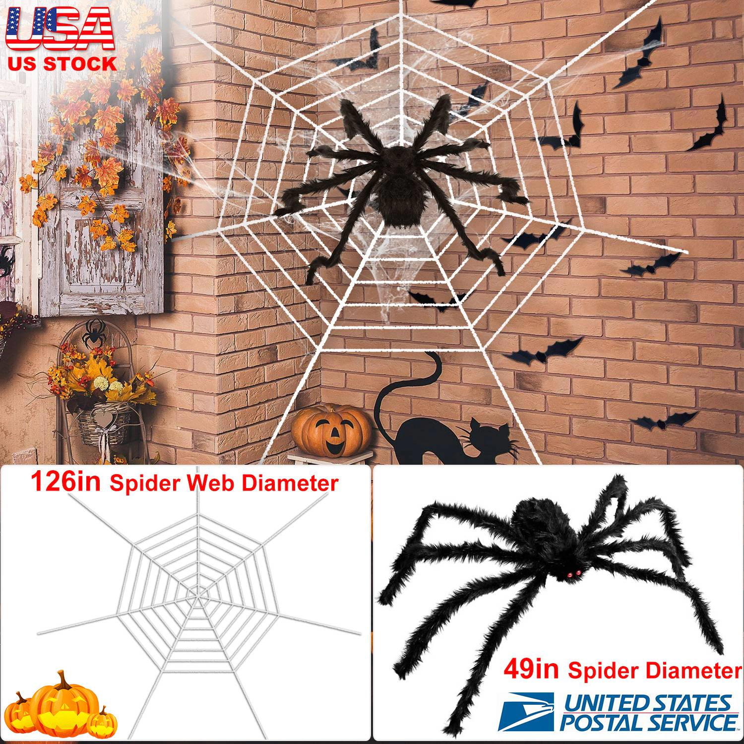 IMounTEK Unisex Poseable Halloween Spider Decoration