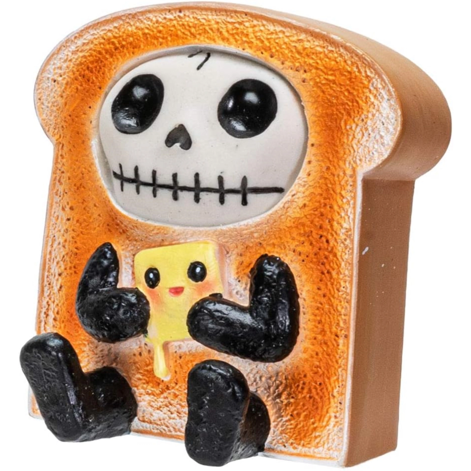 Pacific Giftware Furrybones Toasty Skeleton in Bread Toast Costume Figurine 3.25 inch