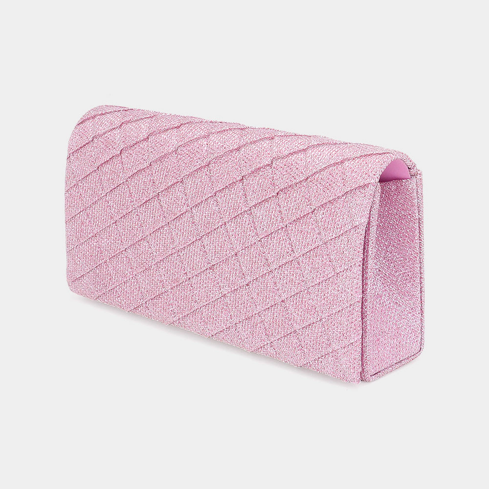 FASHNZFAB Quilted Sparkly Clutch Bag / Crossbody