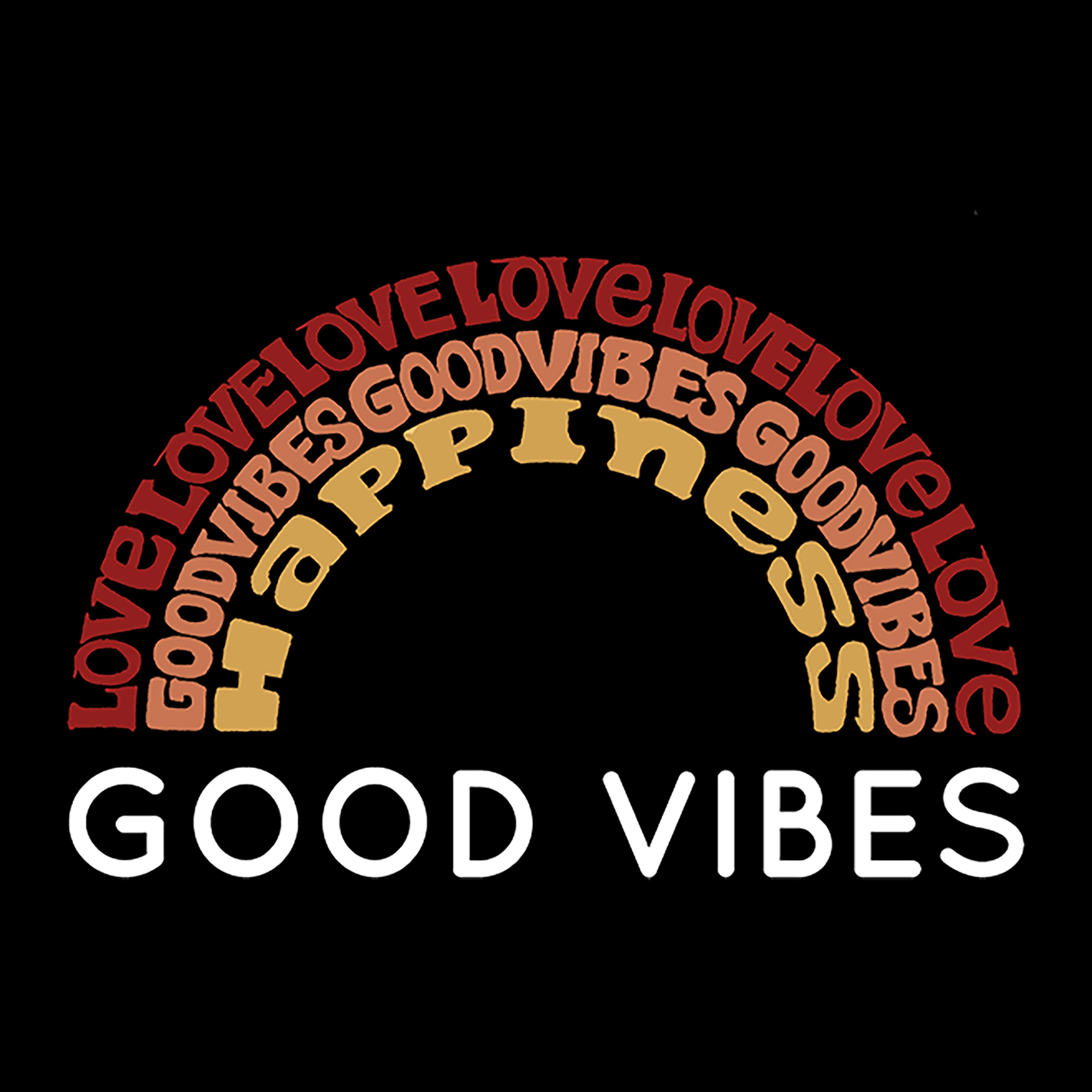 LA Pop Art Good Vibes - Women's Word Hooded Sweatshirt