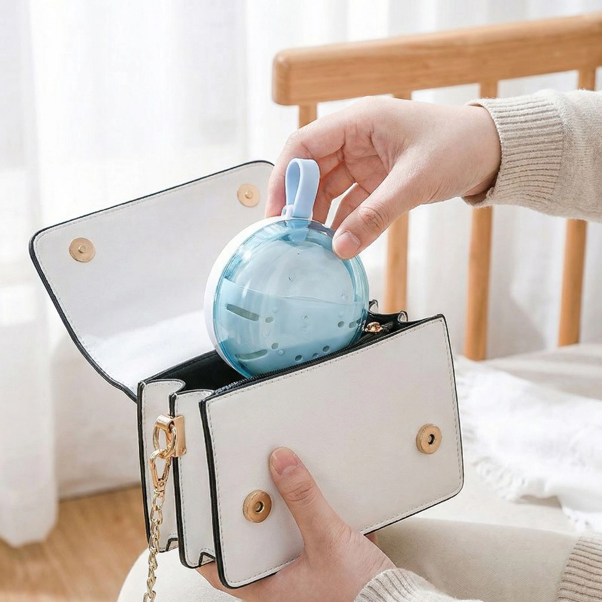 Alilang Women Denture Retainer Case with Mirror & Strainer, Leakproof Orthodontic Mouth Guard Storage Box with Carabiner