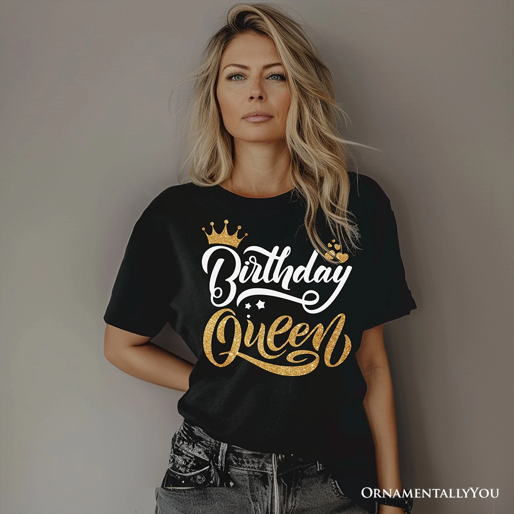 OrnamentallyYou Womens Birthday Queen T-Shirt
