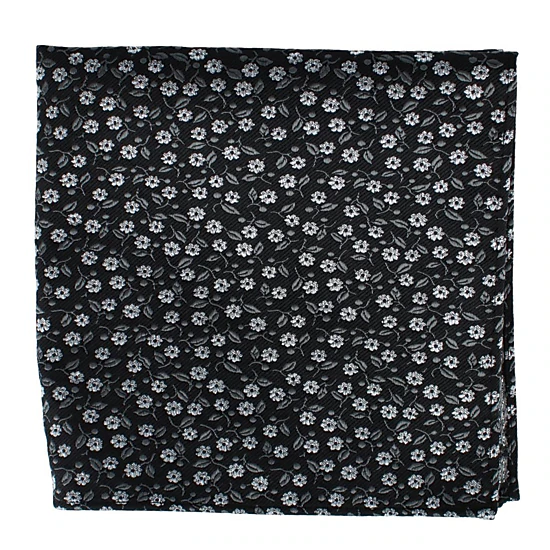 Ascentix Metallic Flowers and Leaves Pocket Square
