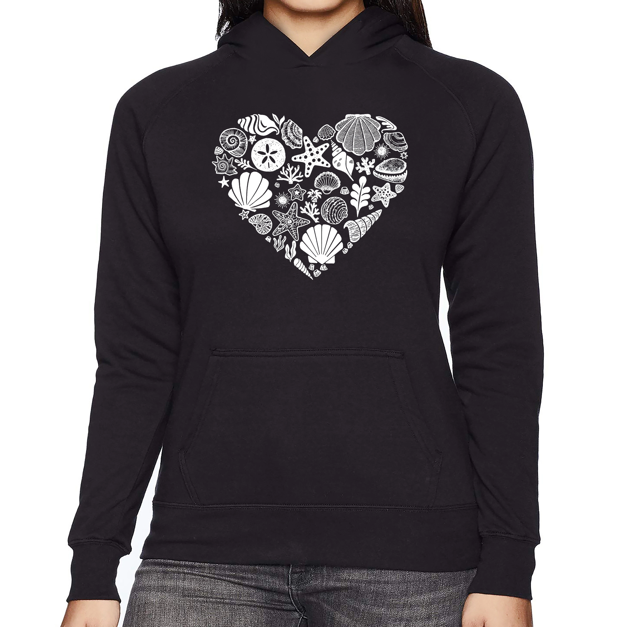 LA Pop Art Sea Shells - Women's Word Hooded Sweatshirt