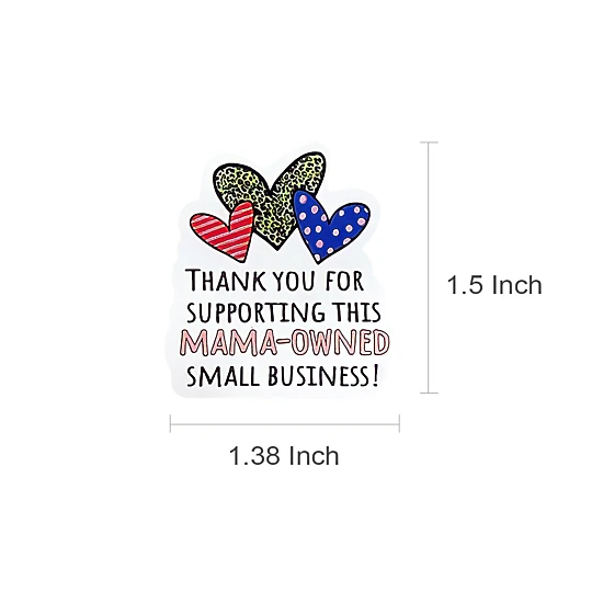 Wrapables Mama-Owned Small Business Thank You Stickers Roll for Boxes, Envelopes, Bags and Packages (500pcs)