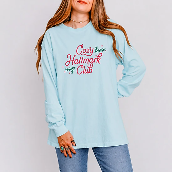 Simply Sage Market - Women's Garment Dyed Long Sleeve Graphic T-Shirt ...