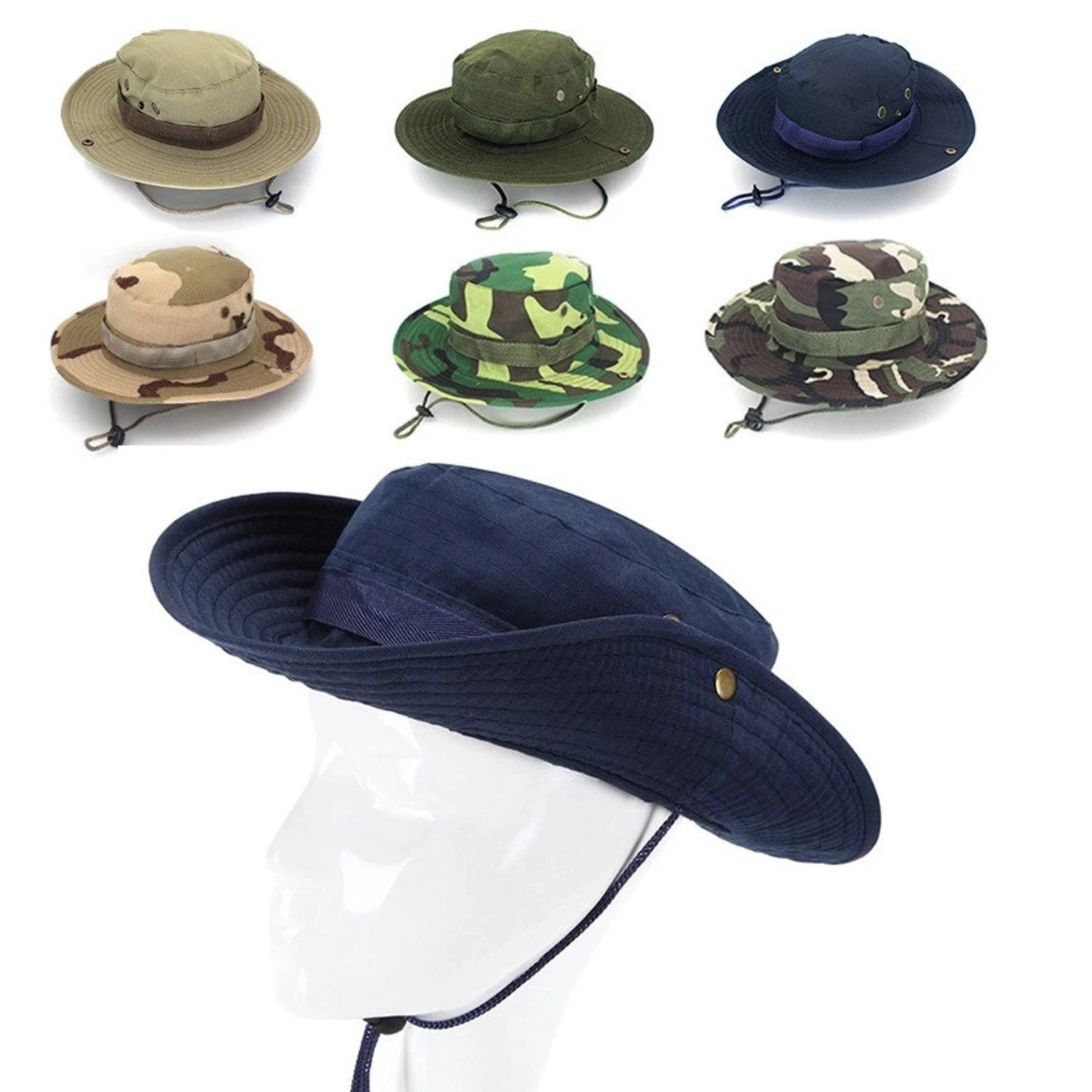 SS Design Deep Green Tactical Military Camo Bucket Hat