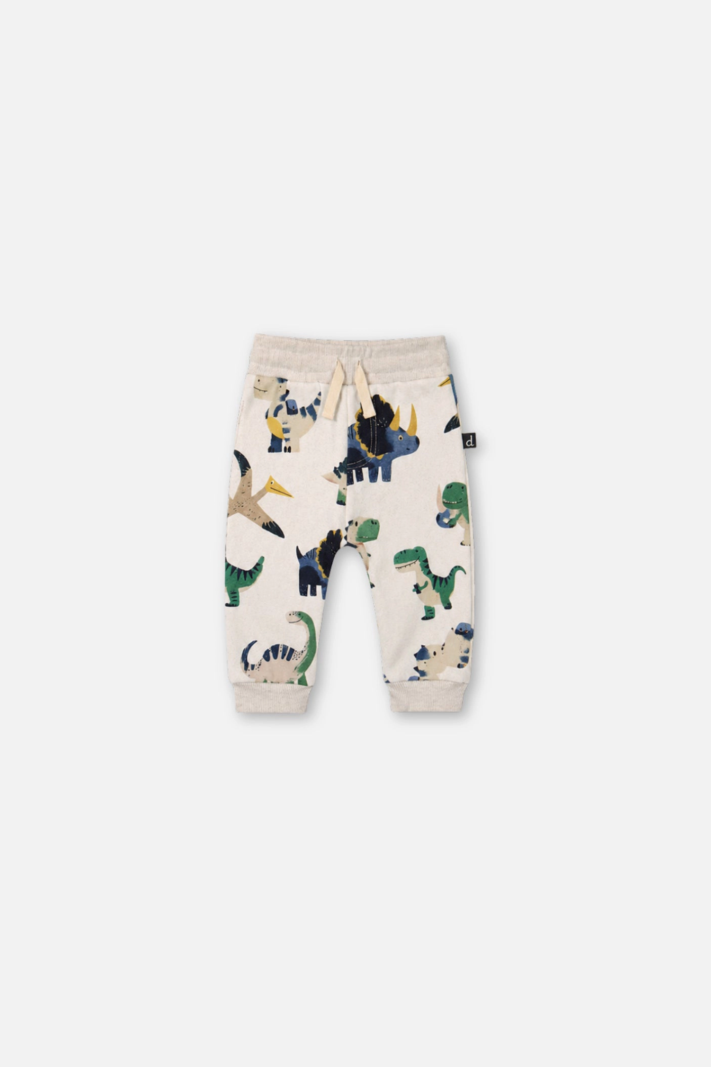Deux par Deux Boys Fleece Dinosaur Print Drawstring Sweatpants with Pockets