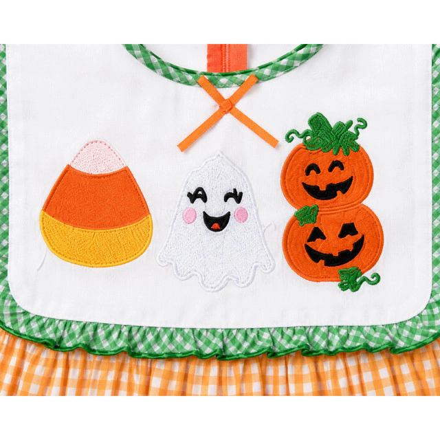 Laurenza's Toddler Girls Embroidered Fall Pumpkin Dress