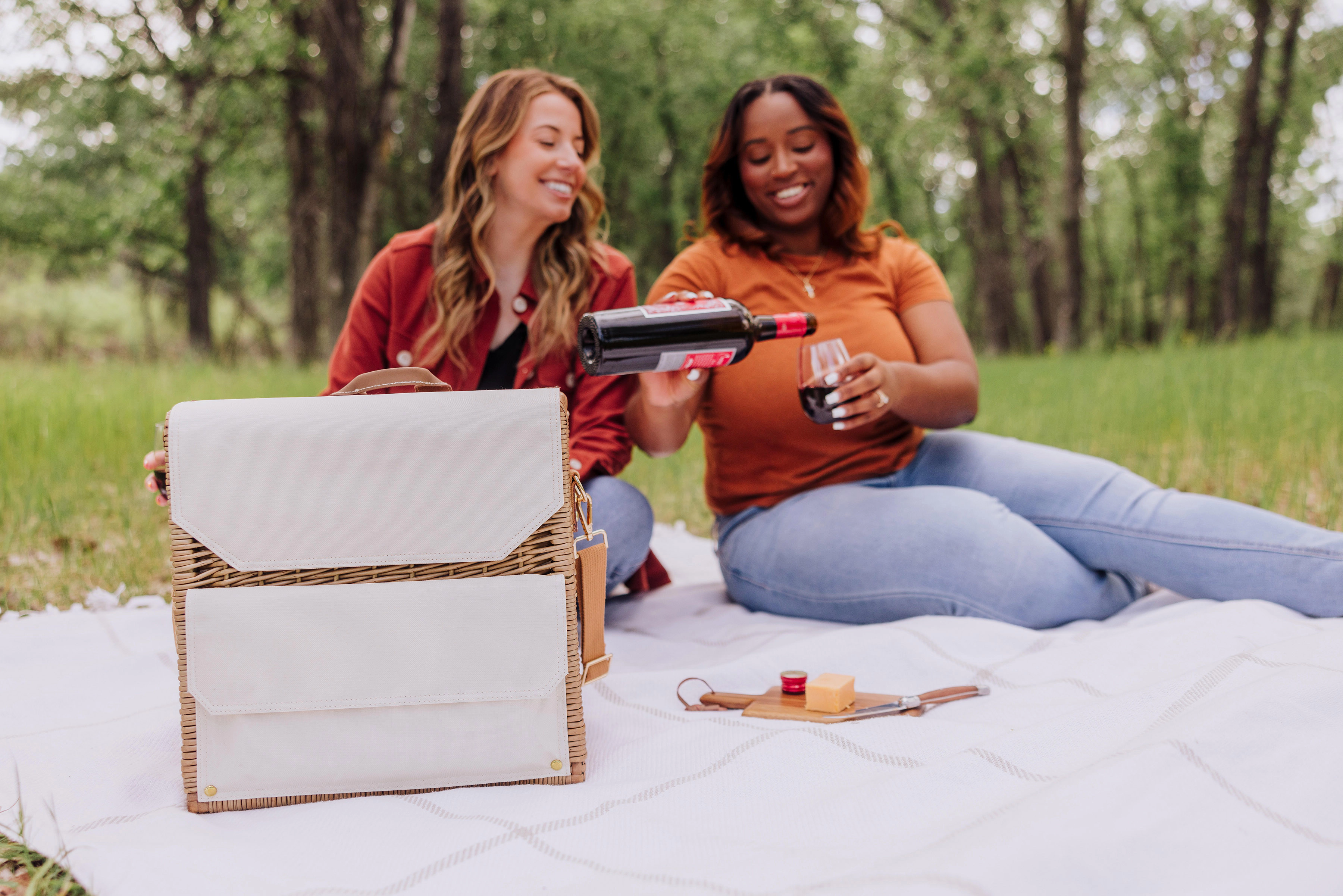 PICNIC TIME Corsica Grande Wine & Cheese Basket Backpack