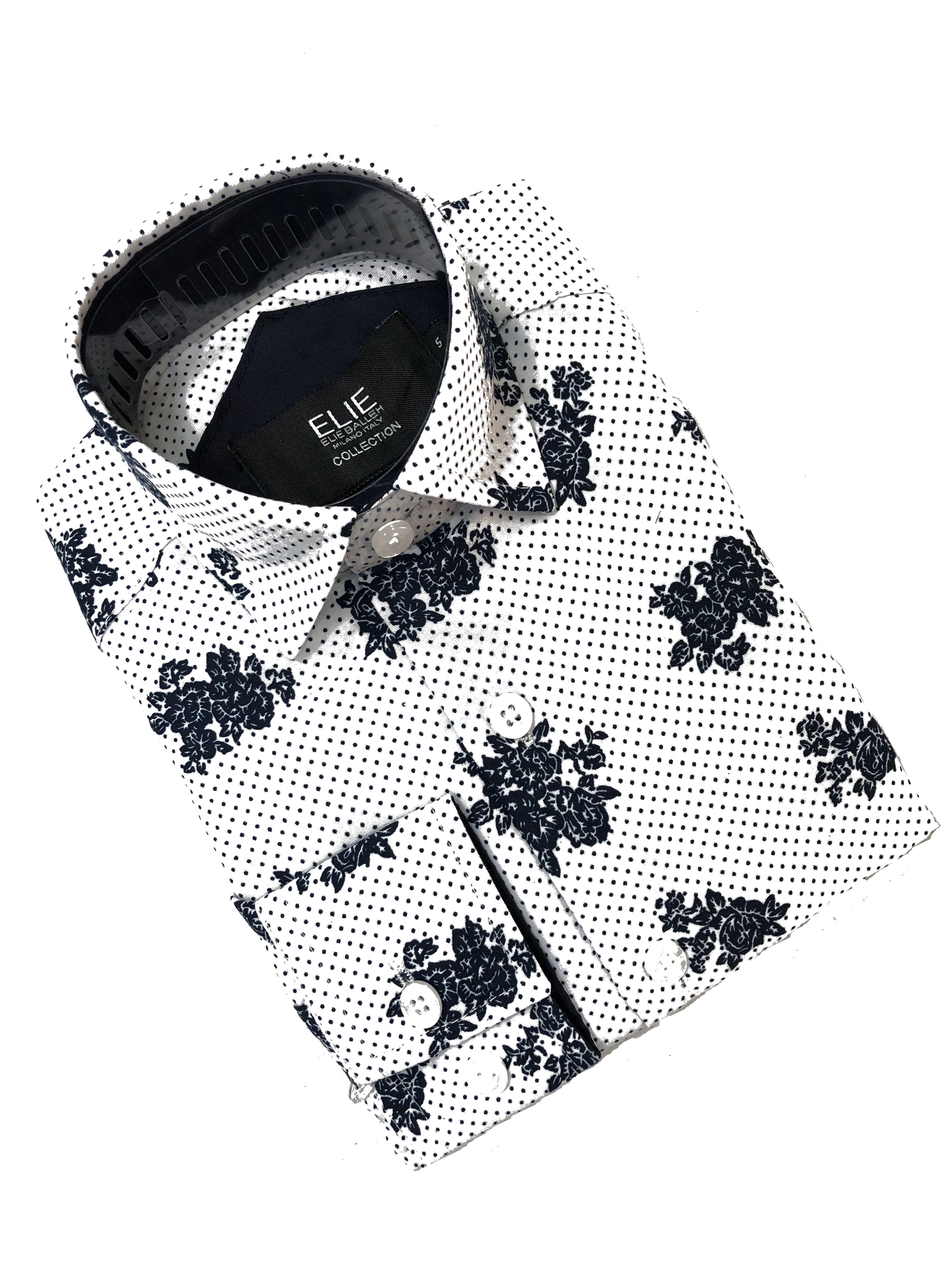 Elie Balleh Boys Slim Fit Floral Button-Down Shirt
