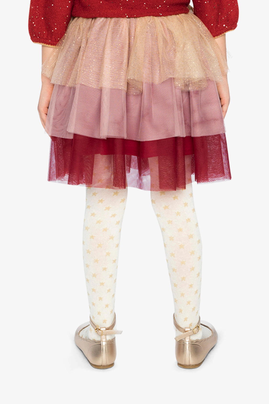 Deux par Girls Multi-Layer Glittering Mesh Skirt