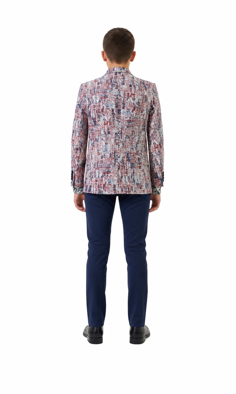 Elie Balleh Boys Slim Fit Paint Splash Blazer