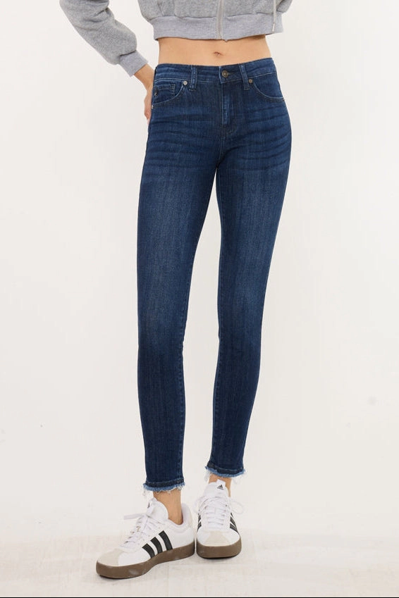 KanCan Women's Essentials Mid Rise Ankle Skinny Jeans Atlanna
