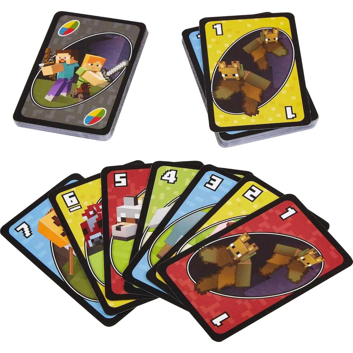 Mattel UNO Minecraft Card Game with Creeper Rule