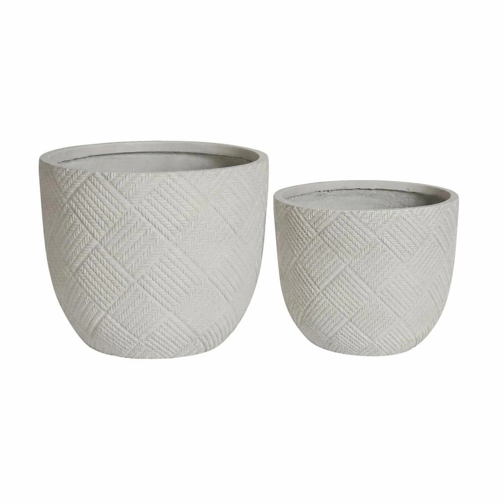 WOW PIONEER Round Decorative Garden Planter Pot for Flowers Herbs Vegetables Greenery Patio Indoor Outdoor