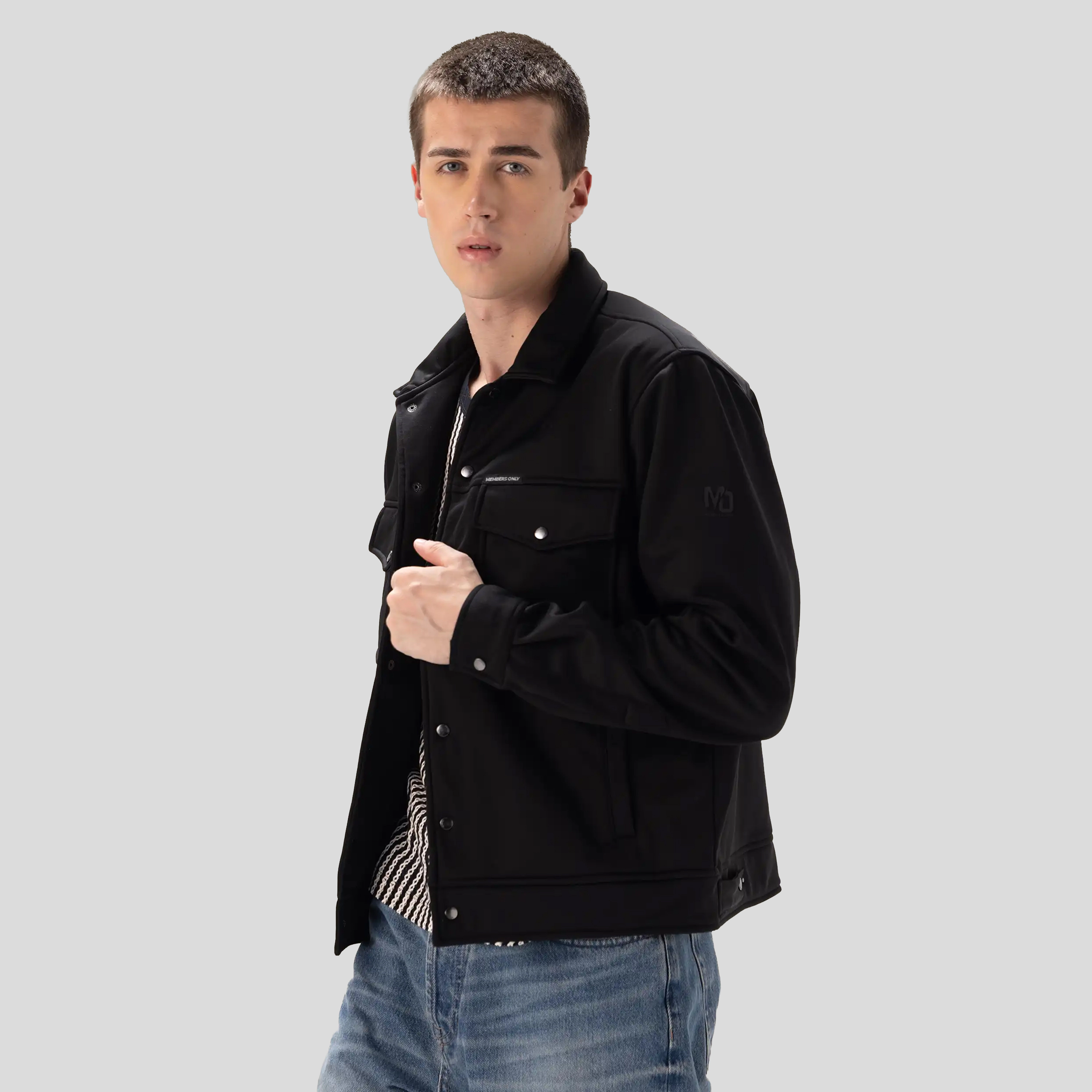 Members Only Men's Soft Shell Shirt Jacket
