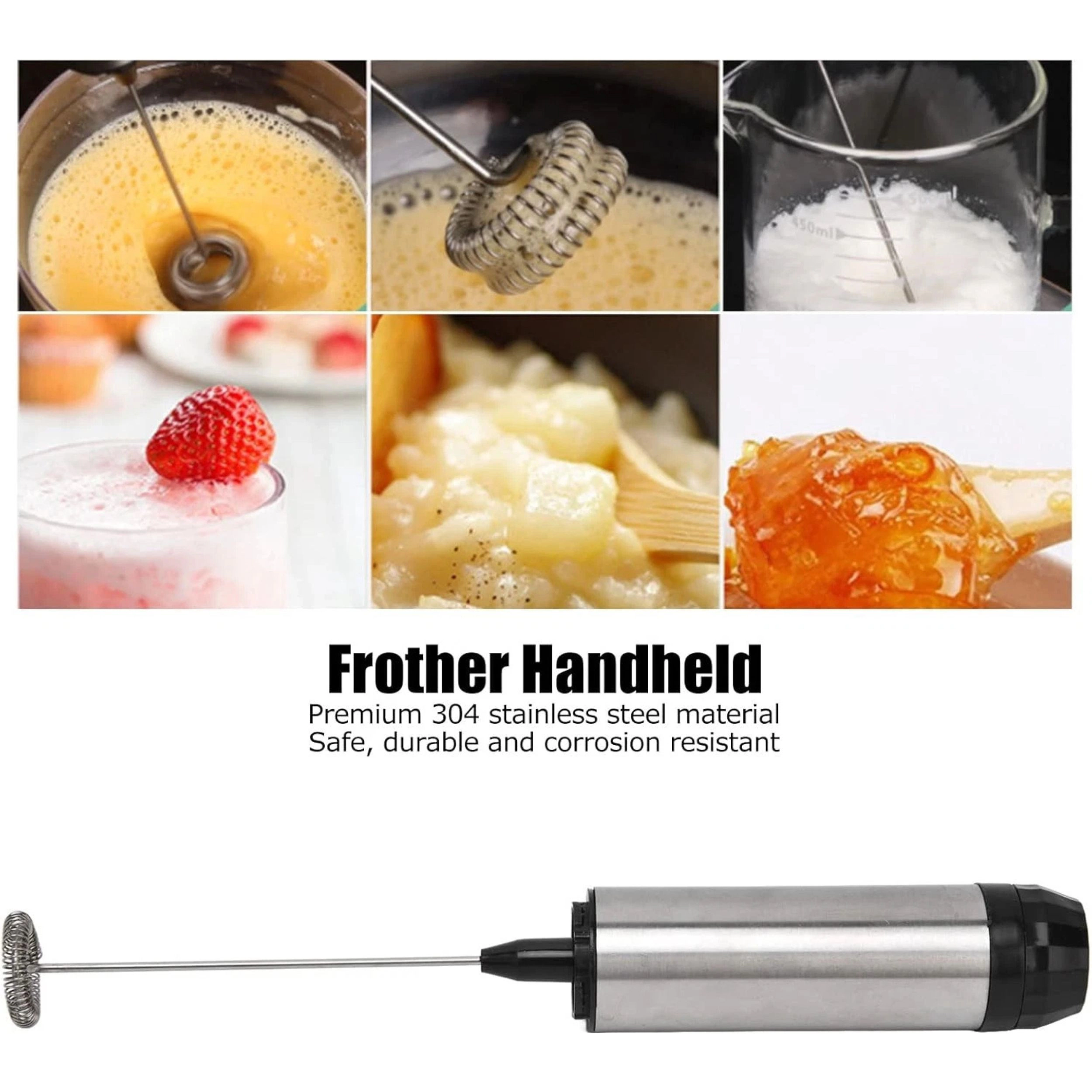 Home Collection Electric Milk Frother & Handheld Whisk