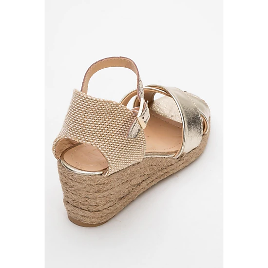 Forever & Always Womens Miria Leather Platform Espadrille