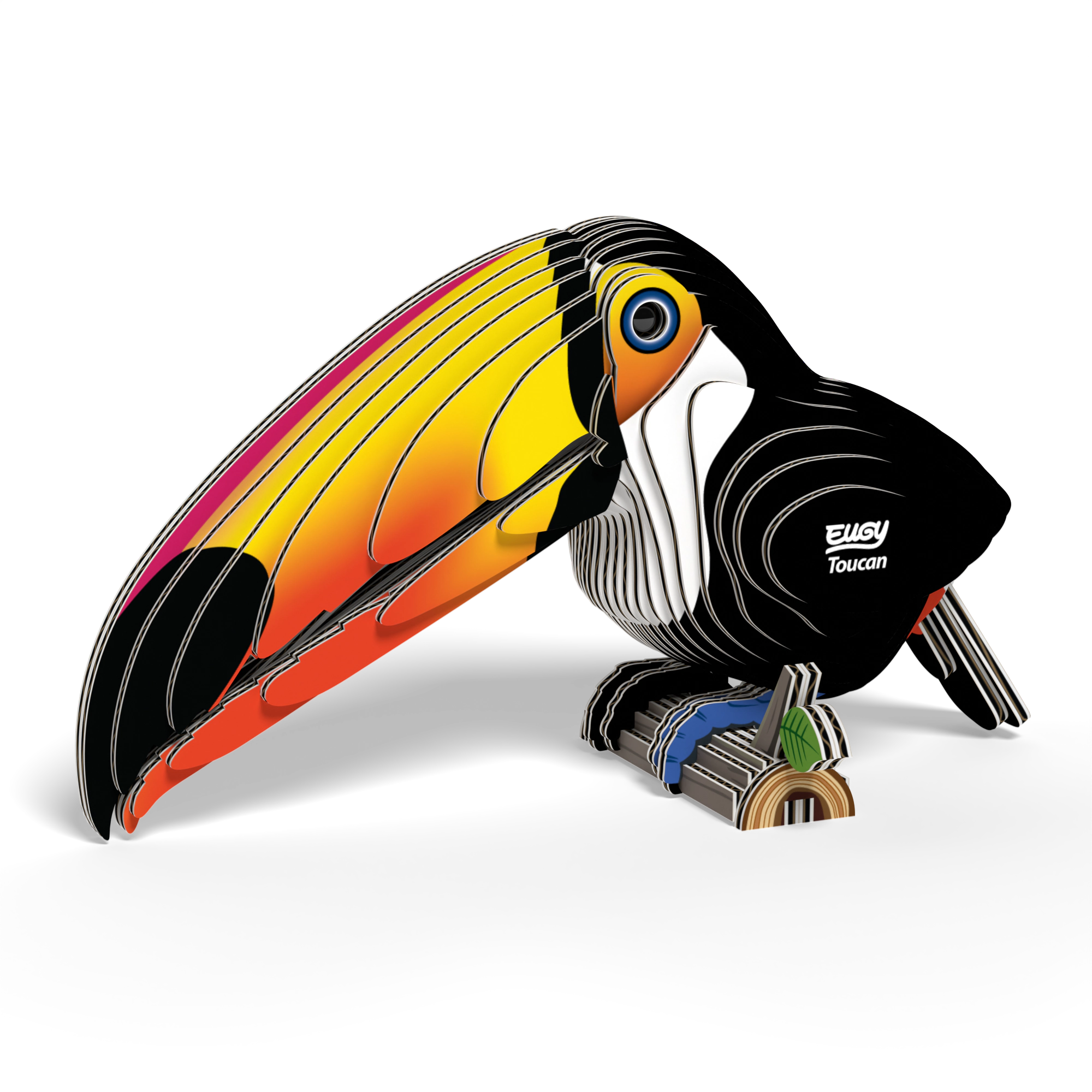 EUGY Toucan 3D Puzzle - contains 37 puzzle pieces