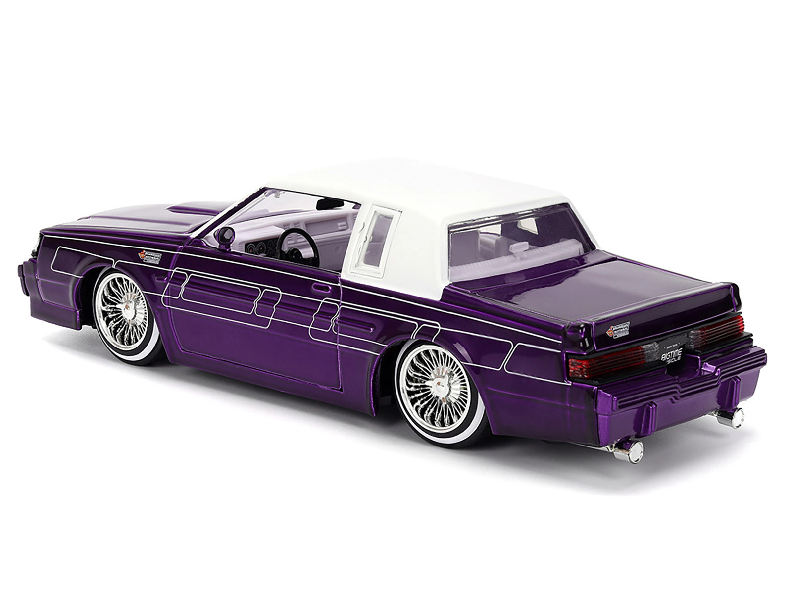 Jada 1987 Buick Grand National Candy Purple with Graphics and White Top and Interior "Bigtime Muscle" Series