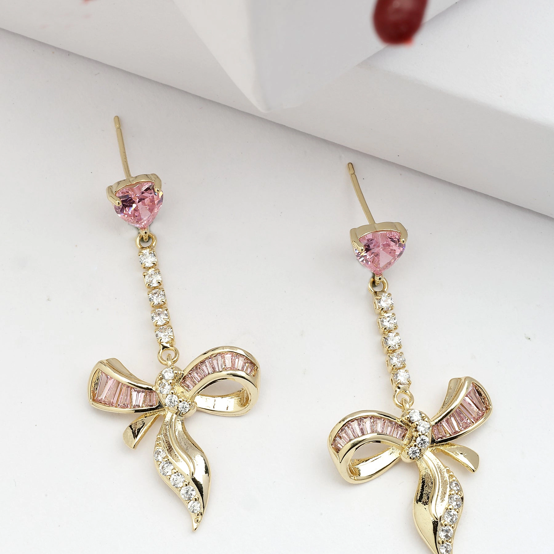AGP PARIS Womens Diva Elegant Bow Drop Earrings