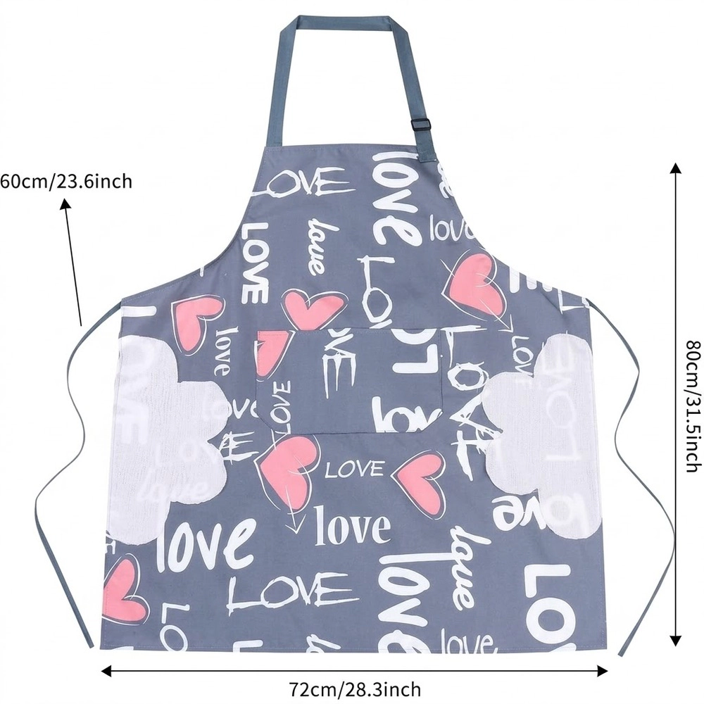 Toynee Starks Unisex 2 Pack Floral Waterproof Bib Aprons Adjustable with Pocket
