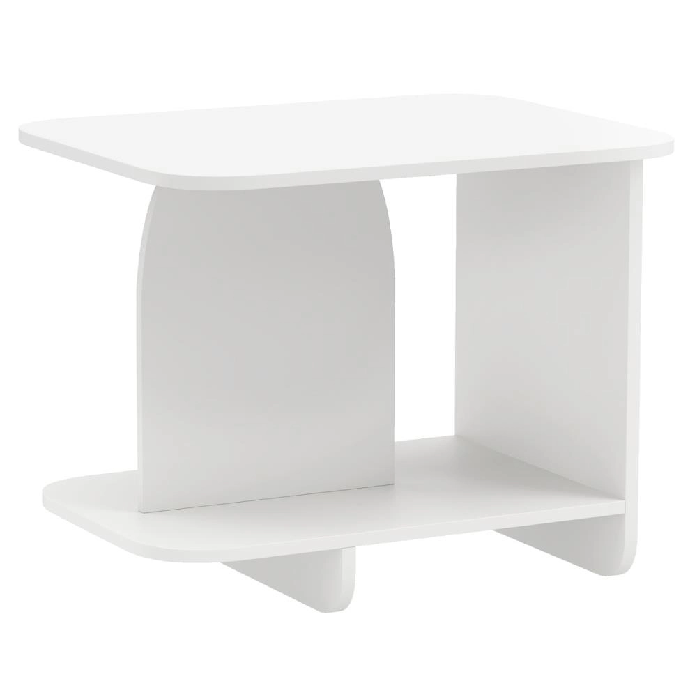 Hivvago End Table 2-Tier Sofa Side Table With Storage Shelf For Small Space